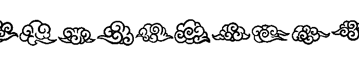 Chinese cloud Font OTHER CHARS