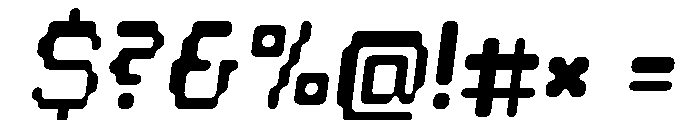 Chiptune Italic Font OTHER CHARS