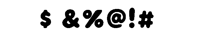 Choco Bubble Regular Font OTHER CHARS