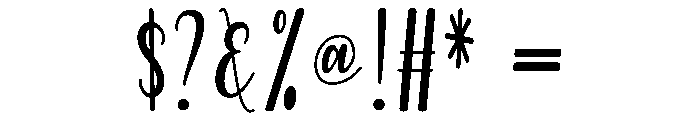 Chocolate Creame Font OTHER CHARS