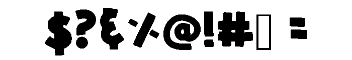 Chonk Regular Font OTHER CHARS