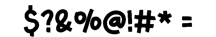 Chonky Toon Regular Font OTHER CHARS