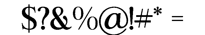 Choria Regular Font OTHER CHARS
