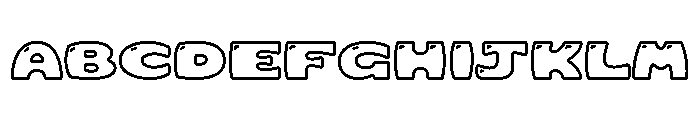 Choux Cream Soda Outline Shine Font UPPERCASE