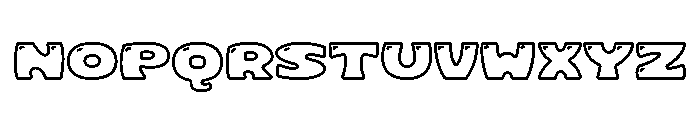 Choux Cream Soda Outline Shine Font UPPERCASE