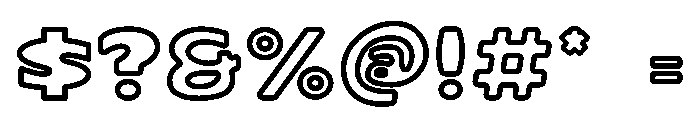Choux Cream Soda Outline Font OTHER CHARS