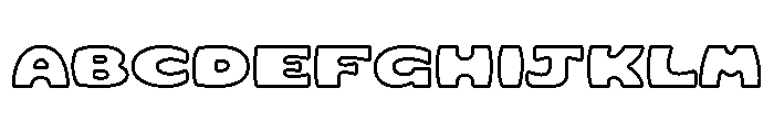 Choux Cream Soda Outline Font UPPERCASE