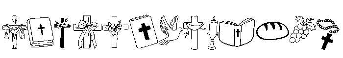 Christian Doodle Font UPPERCASE