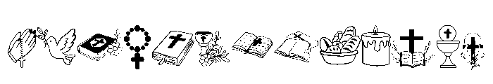 Christian Doodle Font UPPERCASE