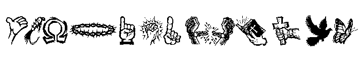 ChristianDings1 Font UPPERCASE