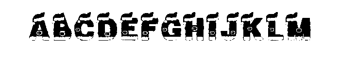 Christmas Army Pink Font UPPERCASE