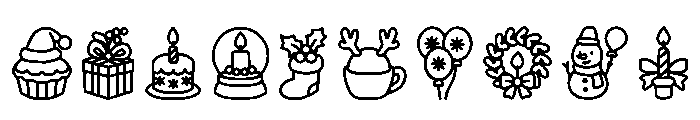 Christmas Birthday Regular Font OTHER CHARS