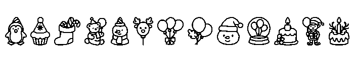 Christmas Birthday Regular Font UPPERCASE