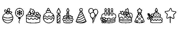 Christmas Birthday Regular Font UPPERCASE