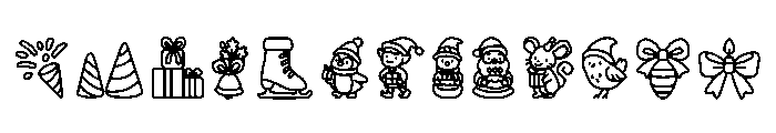 Christmas Birthday Regular Font LOWERCASE