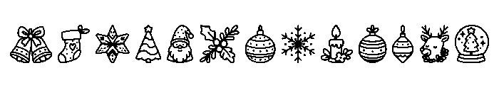 Christmas Boho Regular Font UPPERCASE