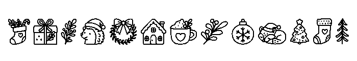 Christmas Boho Regular Font UPPERCASE