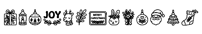 Christmas Boho Regular Font LOWERCASE