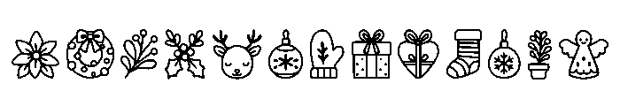 Christmas Boho2 Regular Font LOWERCASE