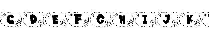 Christmas Borders Font UPPERCASE