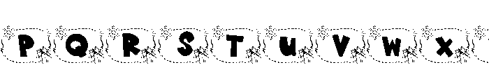 Christmas Borders Font UPPERCASE