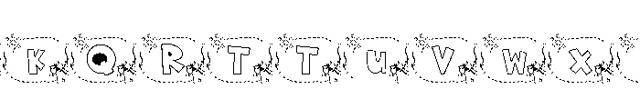 Christmas Borders Font LOWERCASE