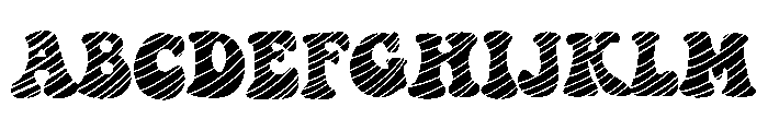 Christmas Candy Stripes Font UPPERCASE