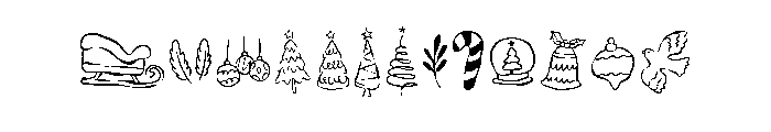 Christmas Daylight Doodle Regular Font UPPERCASE