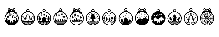 Christmas Decorations Regular Font UPPERCASE