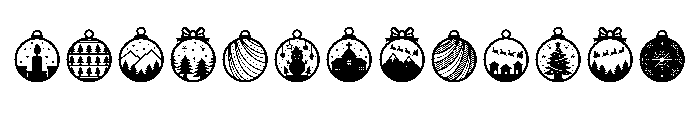 Christmas Decorations Regular Font UPPERCASE