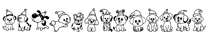 Christmas Dog Font UPPERCASE