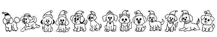 Christmas Dog Font UPPERCASE