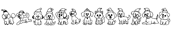 Christmas Dog Font LOWERCASE
