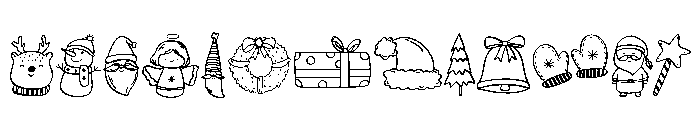 Christmas Doodle Set FONT