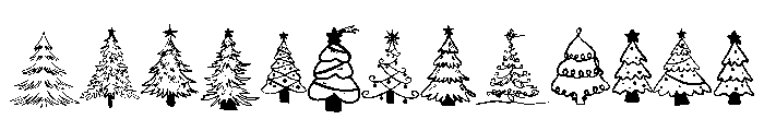 Christmas Doodle Tree FONT