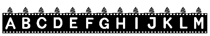 Christmas Film Frame Font UPPERCASE