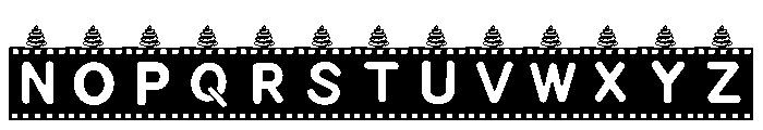 Christmas Film Frame Font UPPERCASE