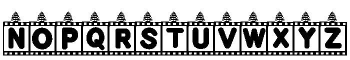 Christmas Film Frame Font LOWERCASE