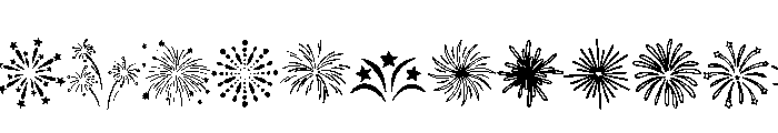 Christmas Fireworks Font UPPERCASE