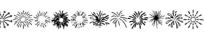 Christmas Fireworks Font LOWERCASE