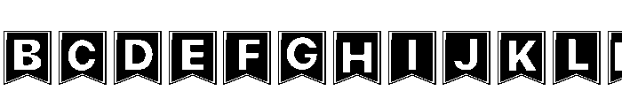 Christmas Flag Font UPPERCASE