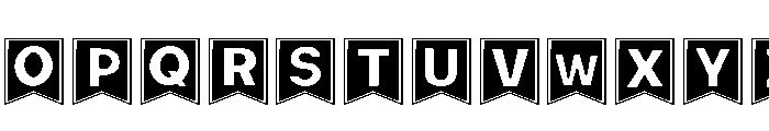 Christmas Flag Font UPPERCASE