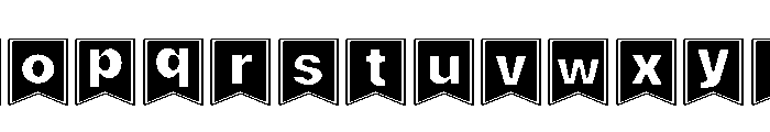 Christmas Flag Font LOWERCASE