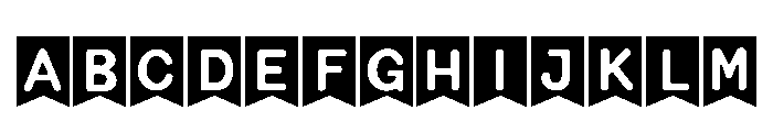 Christmas Flags Font UPPERCASE
