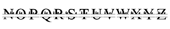 Christmas Forest Monogram Font UPPERCASE