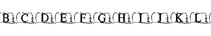 Christmas Frame monogram Font UPPERCASE