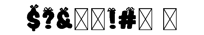 Christmas Gift Box Font OTHER CHARS