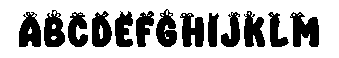 Christmas Gift Box Font UPPERCASE