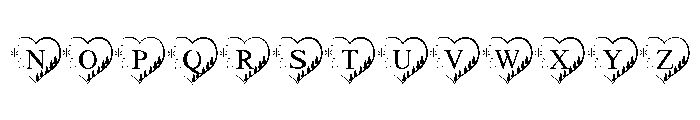 Christmas Heart Monogram Font UPPERCASE