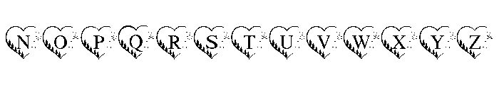 Christmas Heart Monogram Font LOWERCASE
